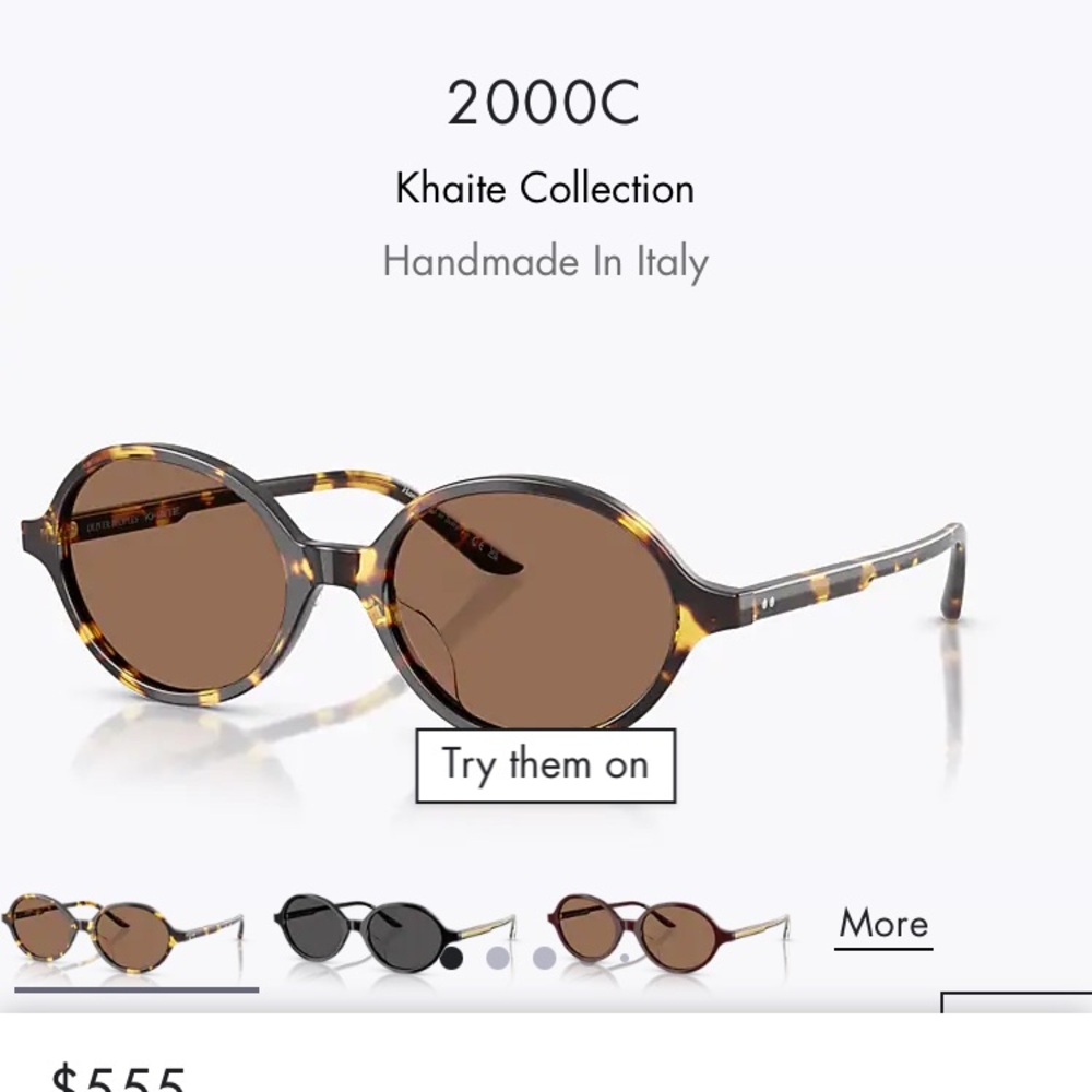KHAITE Oliver Peoples Tortoise Shell Sunglasses with Brown Lenses